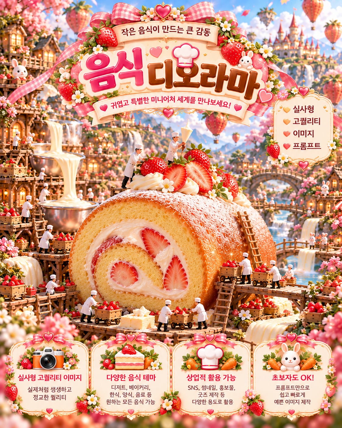 푸드 디오라마 프롬프트